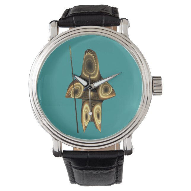 Fraktal Inuit Hunter Armbanduhr (Vorderseite)