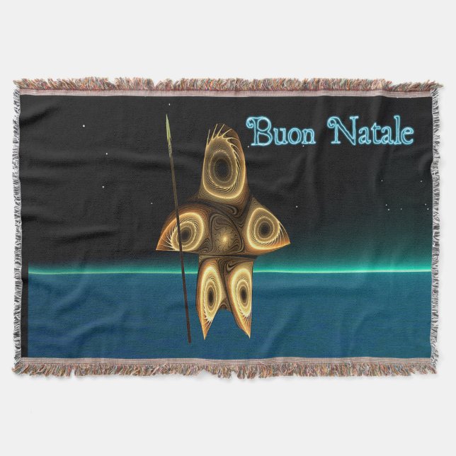 Fraktal Inuit Hunter - Buon Natale Decke (Vorderseite)
