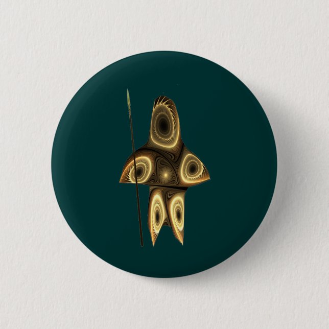 Fraktal Inuit Hunter Button (Vorderseite)