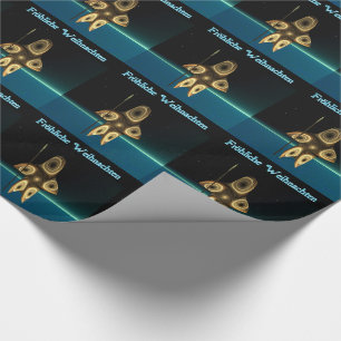 Fraktal Inuit Hunter - Frohliche Weihnachten Geschenkpapier