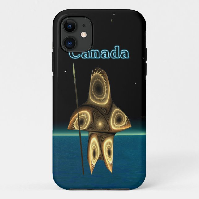 Fraktal Inuit Hunter - Kanada Case-Mate iPhone Hülle (Rückseite)