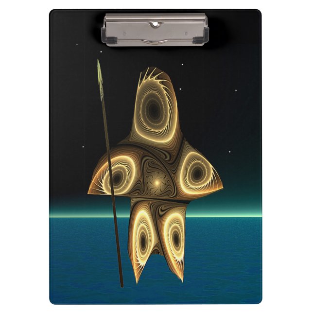 Fraktal Inuit Hunter Klemmbrett (Vorderseite)