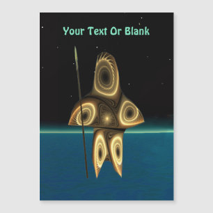 Fraktal Inuit Hunter Magnetkarte