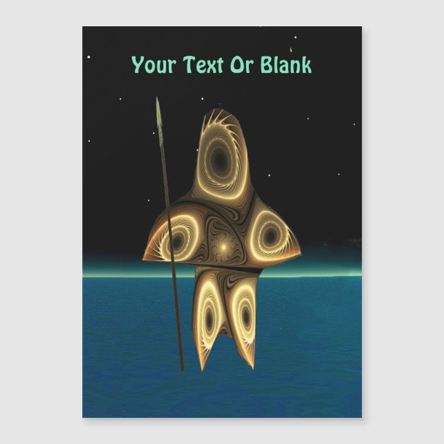 Fraktal Inuit Hunter Magnetkarte (Vorderseite)