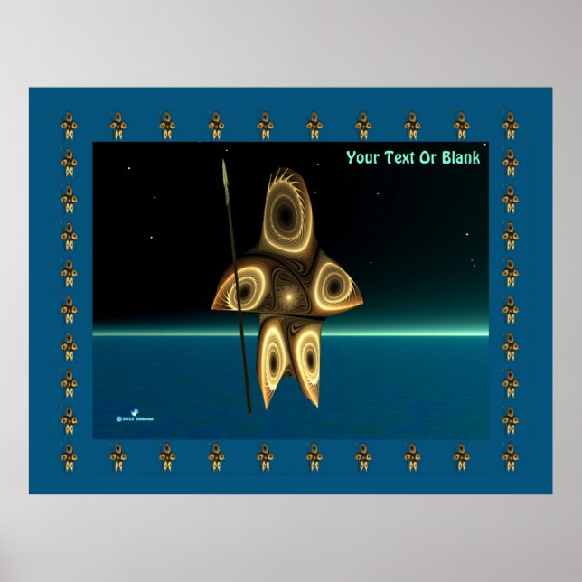 Fraktal Inuit Hunter Poster (Vorne)