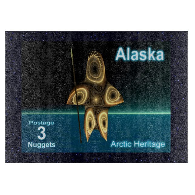 Fraktal Inuit Hunter Schneidebrett (Vorderseite)