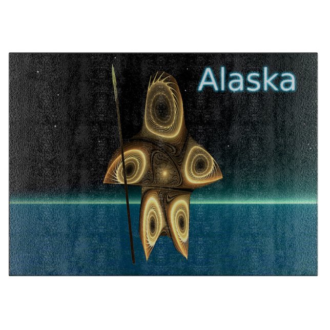 Fraktal Inuit Hunter Schneidebrett (Vorderseite)