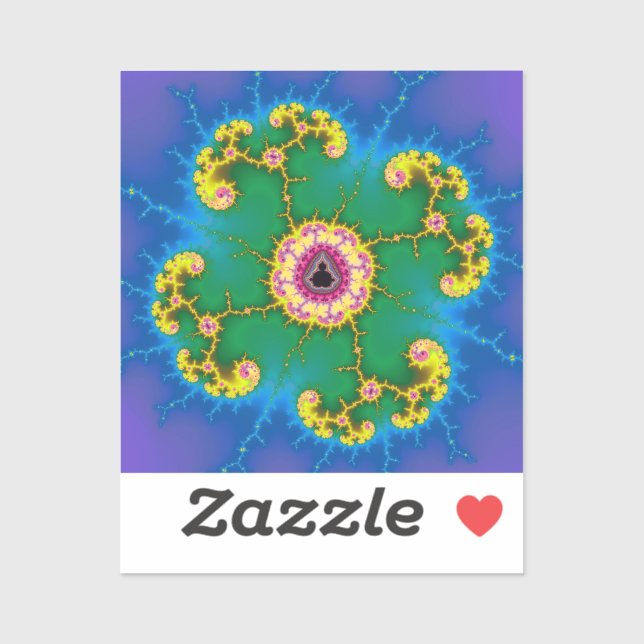 Fraktal Island Mandala Aufkleber (Blatt)