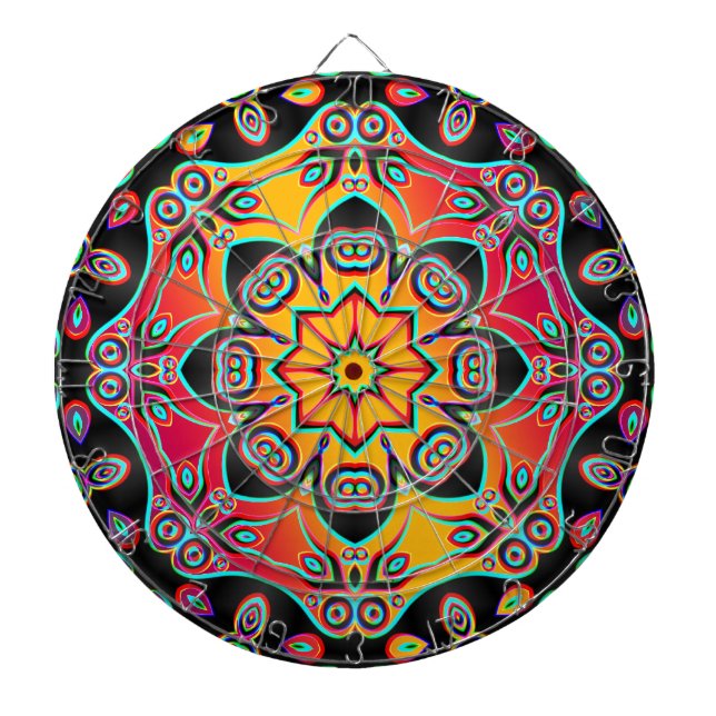 Fraktal Kaleidoskop ART Dartscheibe (vorne)