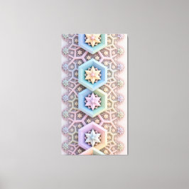 Fraktal-Kaleidoskop-Bewegung in weichem Gradient Leinwanddruck