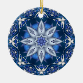 Fraktal-Kaleidoskop-Winter-Freuden-Verzierung Keramikornament