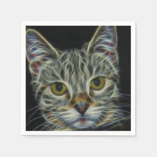 Fraktal-Katze Serviette