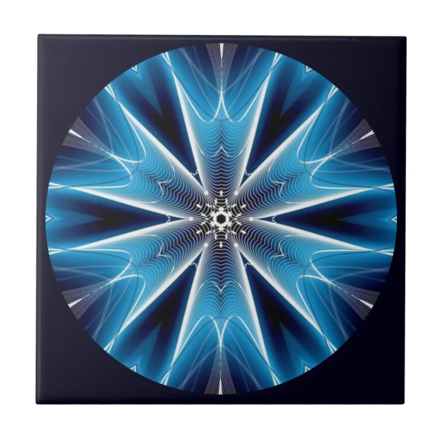 Fraktal Kitchen Tiles ~ Mandelbrot ~ Fibonacci ~ Fliese (Vorderseite)