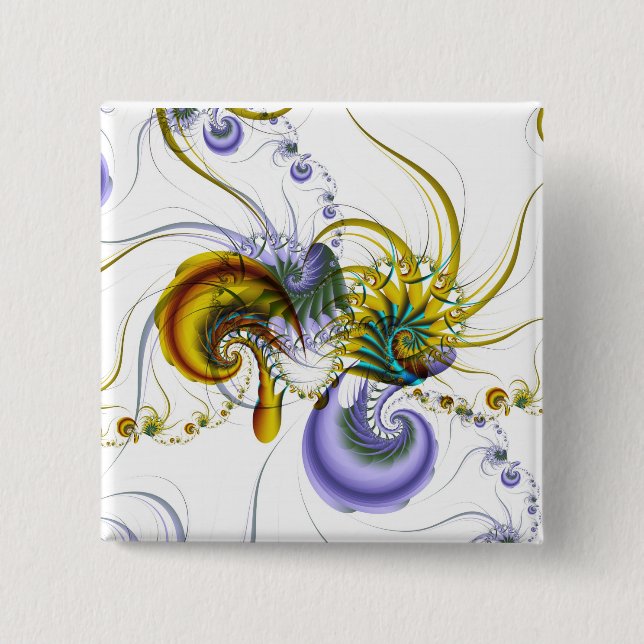 Fraktal-Knopf Button (Vorderseite)