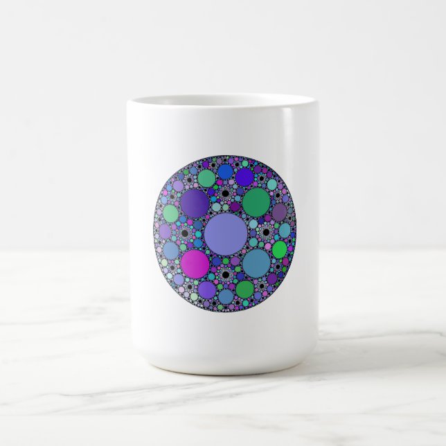 Fraktal-Kreise in Lila rosa grün Verwandlungstasse (Zentrum)