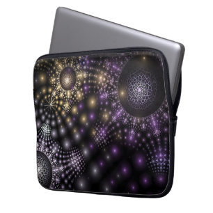 Fraktal-Kugel-Art-Mandala-Universum-Laptop-Hülle Laptopschutzhülle