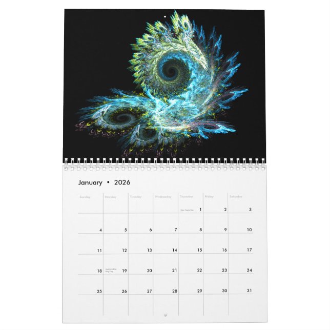 Fraktal-Kunst-Kalender Kalender (Jan 2026)