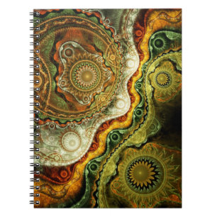 Fraktal-Kunst-Notizbuch: Herbst Notizblock