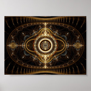 Fraktal-Kunst-Plakat: Alles sehende Auge Poster
