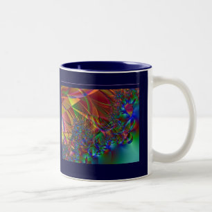 Fraktal-Kunst-Tassen-Garten Zweifarbige Tasse