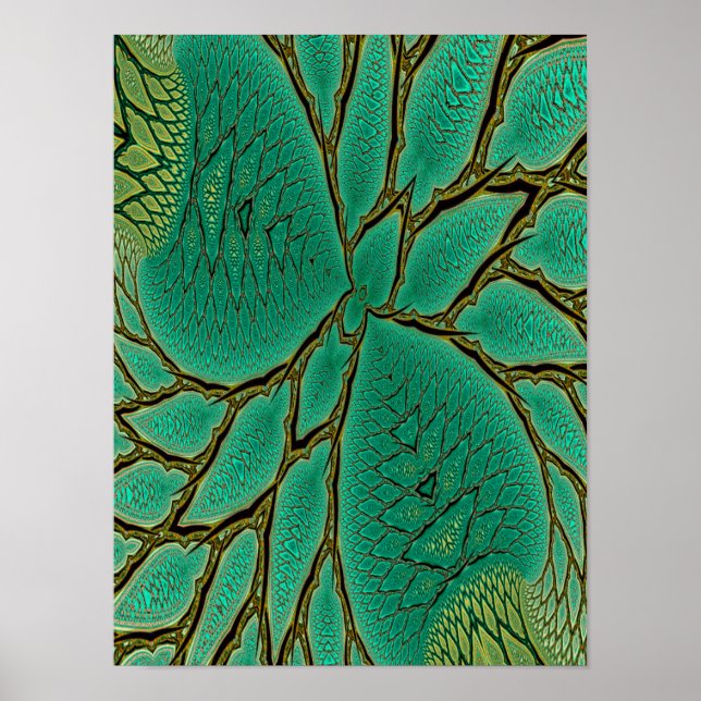 Fraktal Leaf Detail Poster (Vorne)