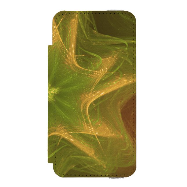 Fraktal Light Green Palette Incipio iPhone Geldbeutel-Hülle (Folio Vorderseite)