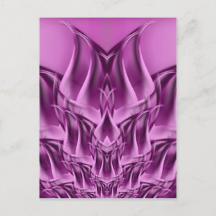 Fraktal Lotus Blume Abstrakt Postkarte