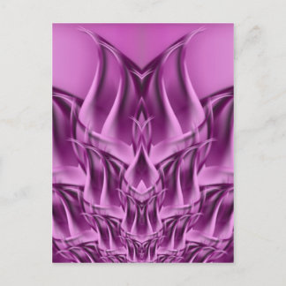 Fraktal Lotus Blume Abstrakt Postkarte
