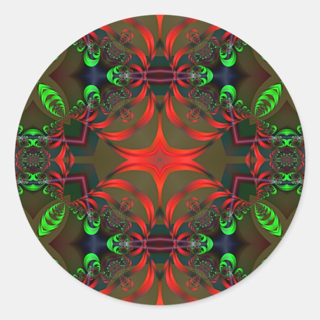 Fraktal Mandala 1 - Aufkleber (Vorderseite)