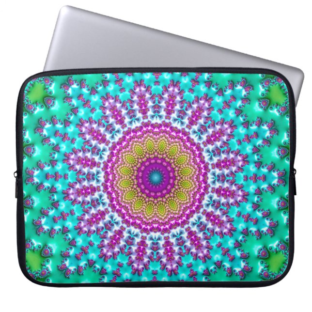 Fraktal Mandala 3 Laptopschutzhülle (Vorderseite)
