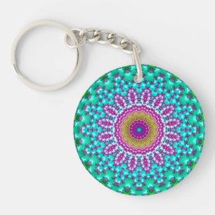Fraktal Mandala 3 Schlüsselanhänger