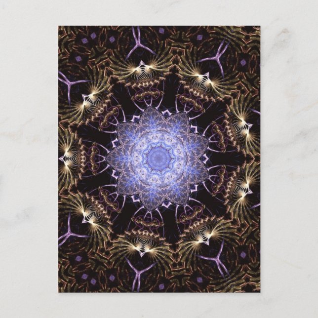 Fraktal Mandala #65 Postkarte (Vorderseite)