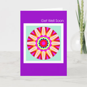 Fraktal Mandala - bald wieder gesund Karte