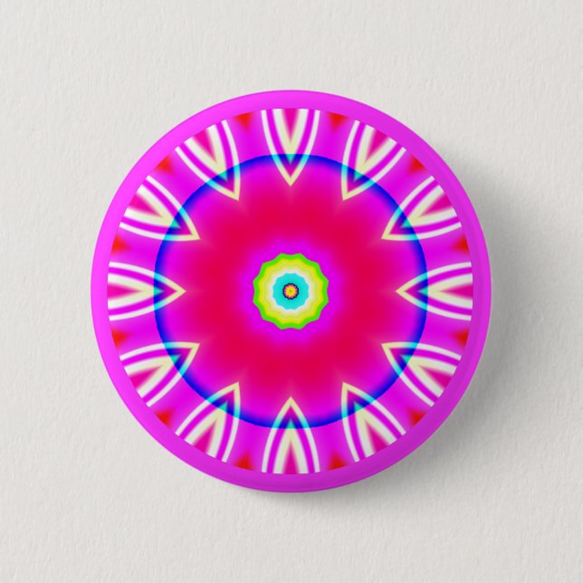 Fraktal Mandala Button (Vorderseite)