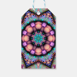 Fraktal Mandala Floral Psychedelic Geschenkanhänger