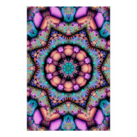 Fraktal Mandala Floral Psychedelic