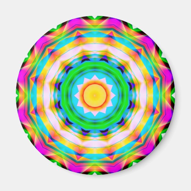 Fraktal Mandala Magnet (Vorne)