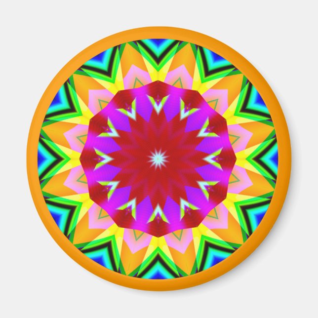 Fraktal Mandala Magnet (Vorne)