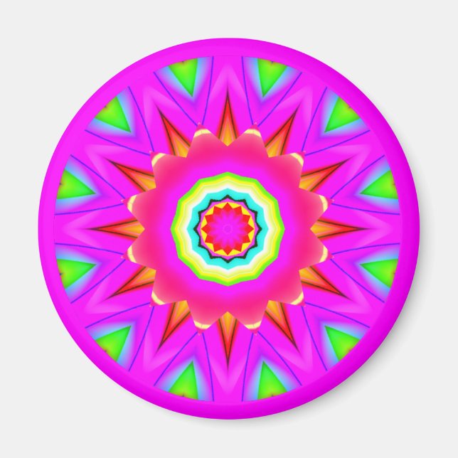 Fraktal Mandala Magnet (Vorne)