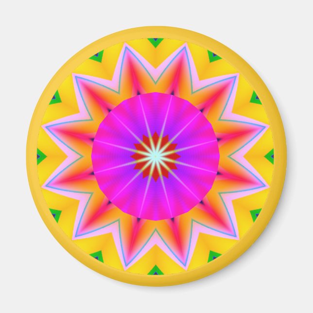 Fraktal Mandala Magnet (Vorne)