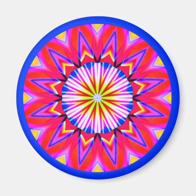Fraktal Mandala Magnet (Vorne)