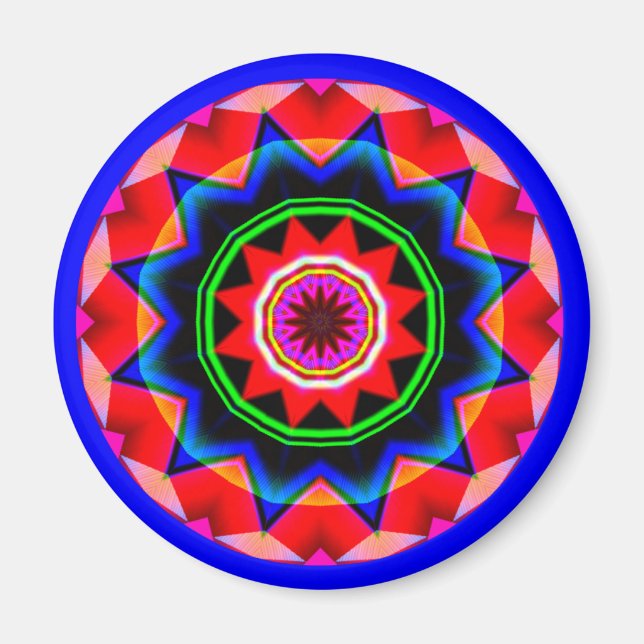 Fraktal Mandala Magnet (Vorne)