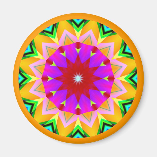 Fraktal Mandala Magnet (Vorne)
