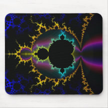 Fraktal Mandelbrot elektrische Nacht Mousepad