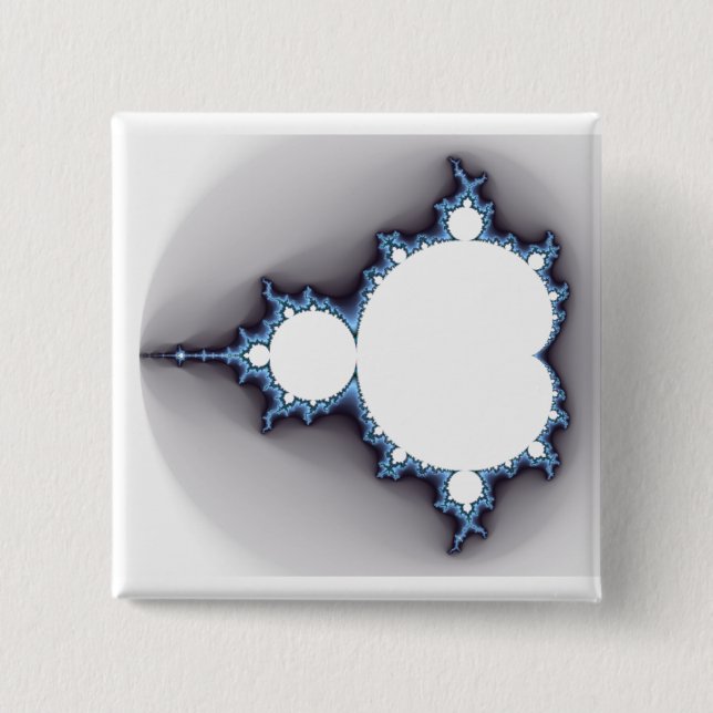 Fraktal Mandelbrot Knopf Button (Vorderseite)