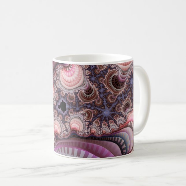 Fraktal Mandelbrot neue Welt Kaffeetasse (VorderseiteRechts)