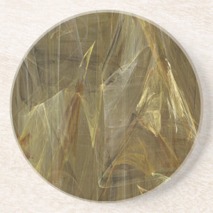 Fraktal Marble Grunge Series-13 - Gold Untersetzer
