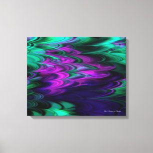 Fraktal Marmor 4-2 überzogene Canvas Leinwanddruck