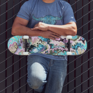 Fraktal-Marmor Skateboard