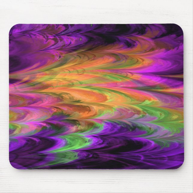 Fraktal-Marmorregenbogen Mousepad (Vorne)
